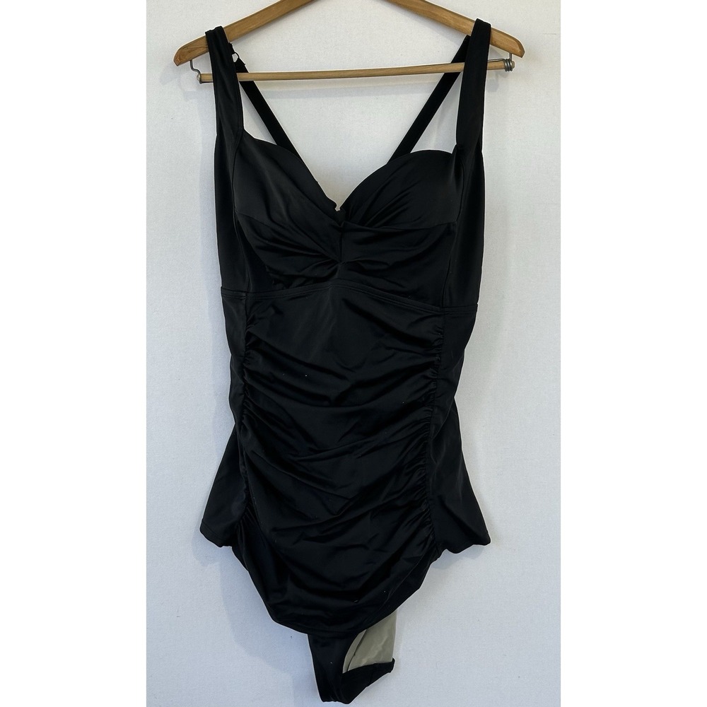 Torrid Black Ruched One-Piece Swimsuit Size 3X  or 22/24 Women's